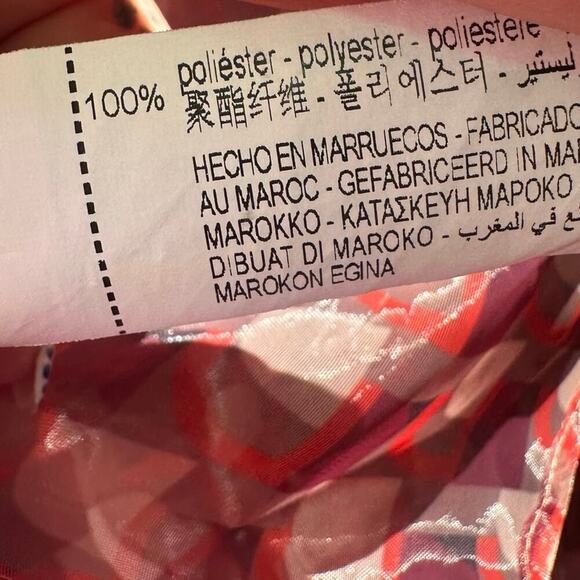 Zara Sheer Geometric Print Button-Up Blouse Women’s S - Picture 6 of 6